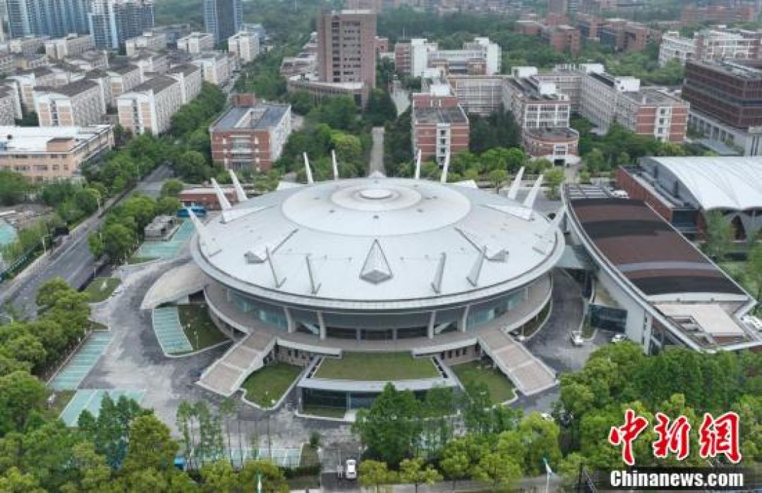 Foto Udara Venue Anggar Asian Games Hangzhou Mirip UFO-Image-2