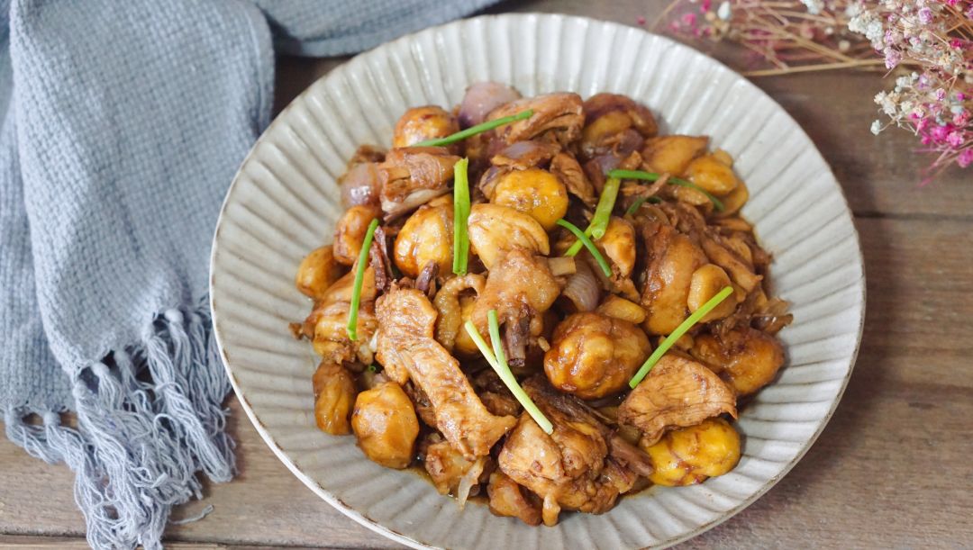 Ayam Chestnut, Hidangan Musim Gugur China-Image-1