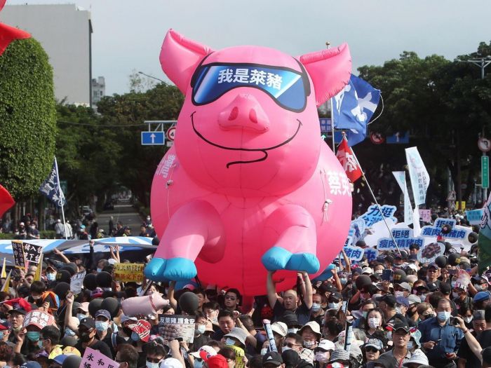Demo di Taiwan, Kemarahan Warga Tertuju Pada Daging AS-Image-1