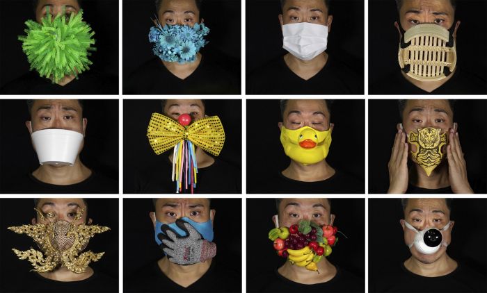 Karya Seni dari Masker Visualisasikan Pandemi dan Isu Politik Hong Kong-Image-1