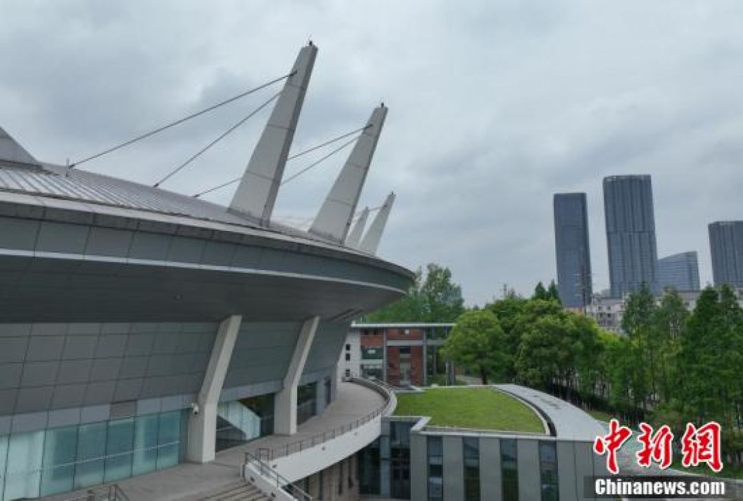 Foto Udara Venue Anggar Asian Games Hangzhou Mirip UFO-Image-4