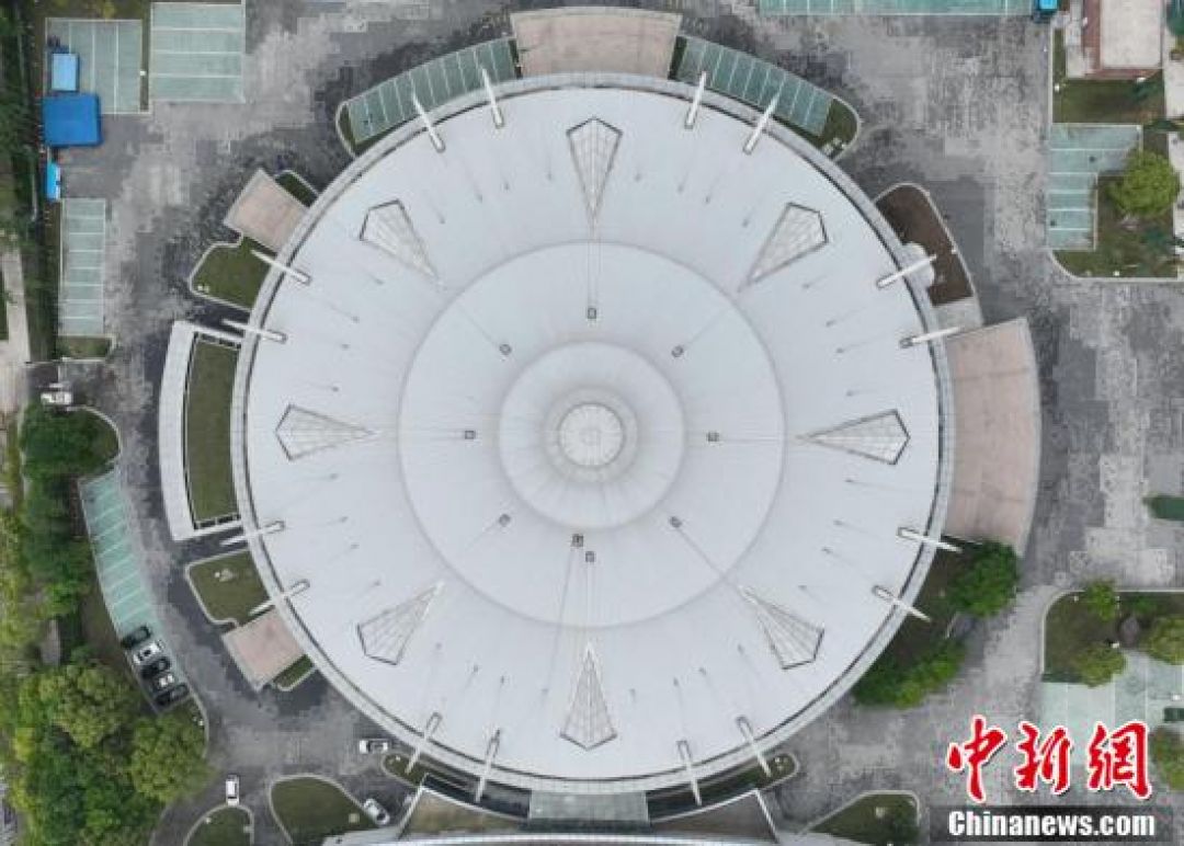 Foto Udara Venue Anggar Asian Games Hangzhou Mirip UFO-Image-1