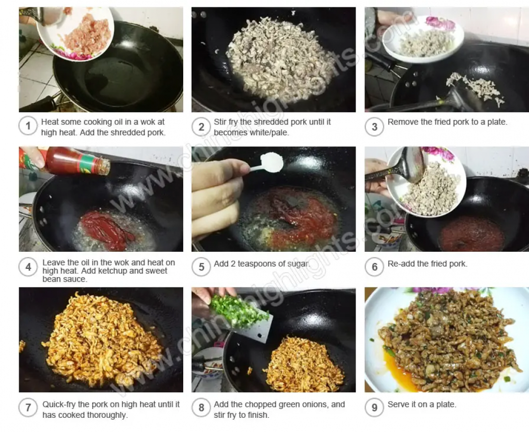 Resep Daging Babi Suwir Saus Kacang Manis khas Beijing-Image-2