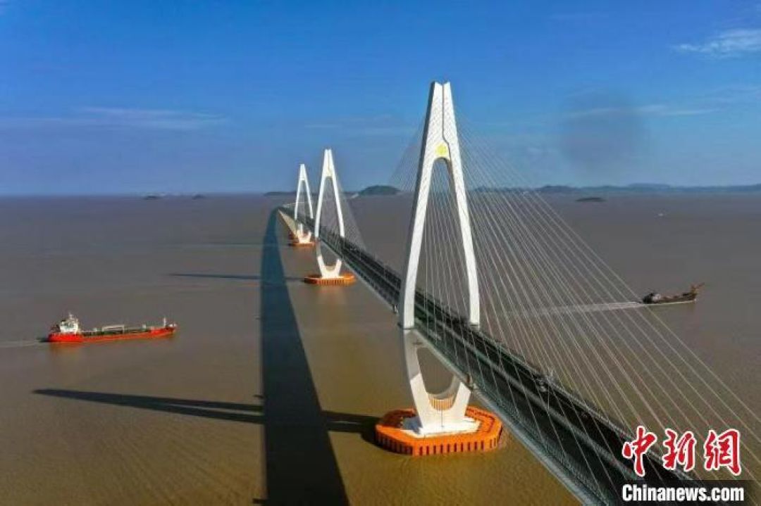 Pembangunan Jembatan Zhoudai di Zhejiang Sudah 99,2%-Image-1