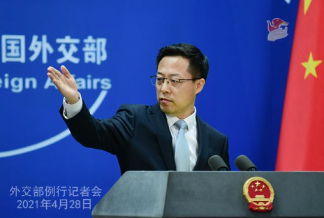 Konferensi Pers Kementerian Luar Negeri Tiongkok 28 April 2021-Image-1