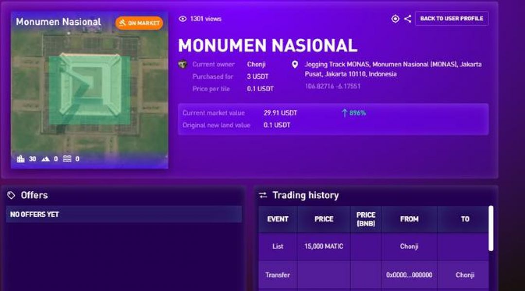 Monas Versi NFT Dijual di Marketplace Next Earth, Harganya Rp 1.383
per Petak-Image-1