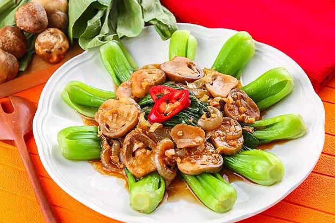 Resep Sayur Pakcoy Siram Jamur Ala China Harus Coba