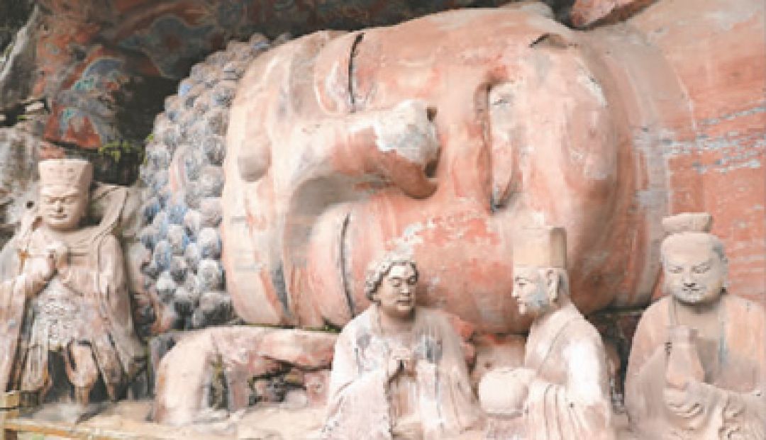 Patung Buddha Berbaring Raksasa di Chongqing Direstorasi-Image-1