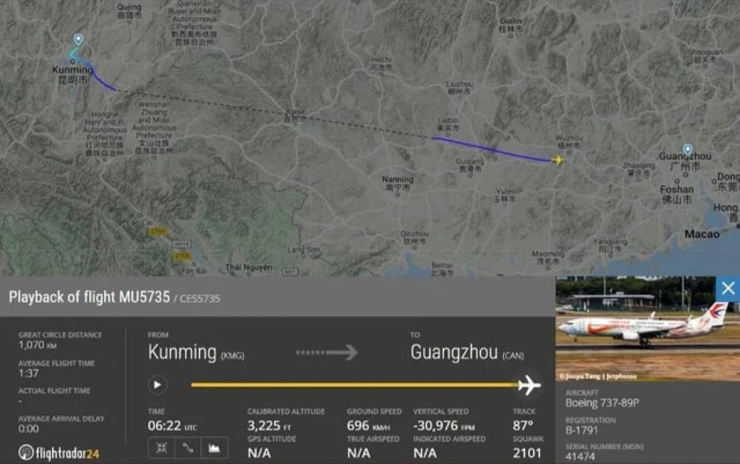 Rekaman Pesawat China Eastern Menukik Sebelum Jatuh, Tak Ada Korban Selamat-Image-3