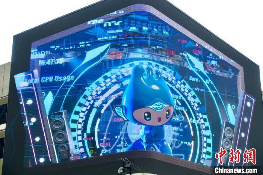 3 Maskot Asian Games Hangzhou di Layar 3D Seluas 1.000 M2-Image-3