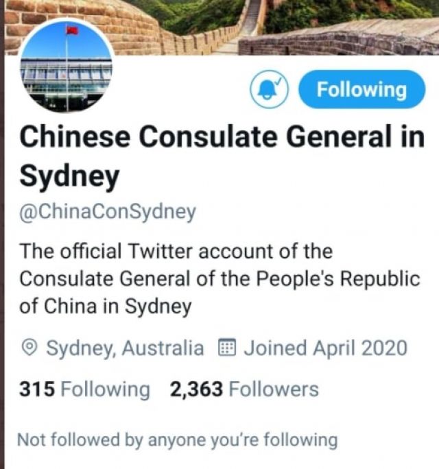 Pernyataan Konsulat Jenderal China di Sydney Mengenai Pembekuan Akun Twitter Resminya-Image-1