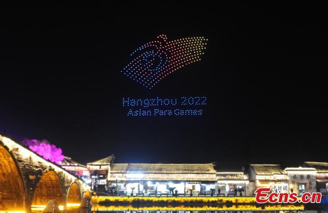 Atraksi Drone Hiasi Langit Malam Hangzhou, Sambut Asian Games-Image-2