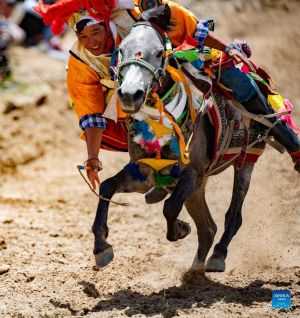 POTRET: Serunya Acara Balap Kuda Tahunan di Tibet