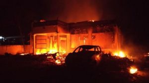 Polsek Candipuro Lampung Dibakar