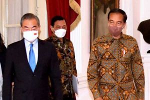 POTRET: Jokowi-Wang Yi di Istana Negara RI