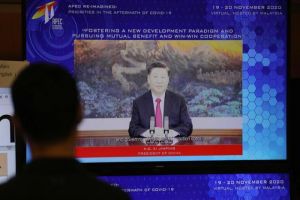 Xi Jinping Pidato di Dialog CEO APEC via Streaming