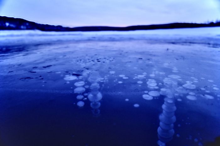 Unik, Gelembung Es Bermunculan di Danau China-Image-1