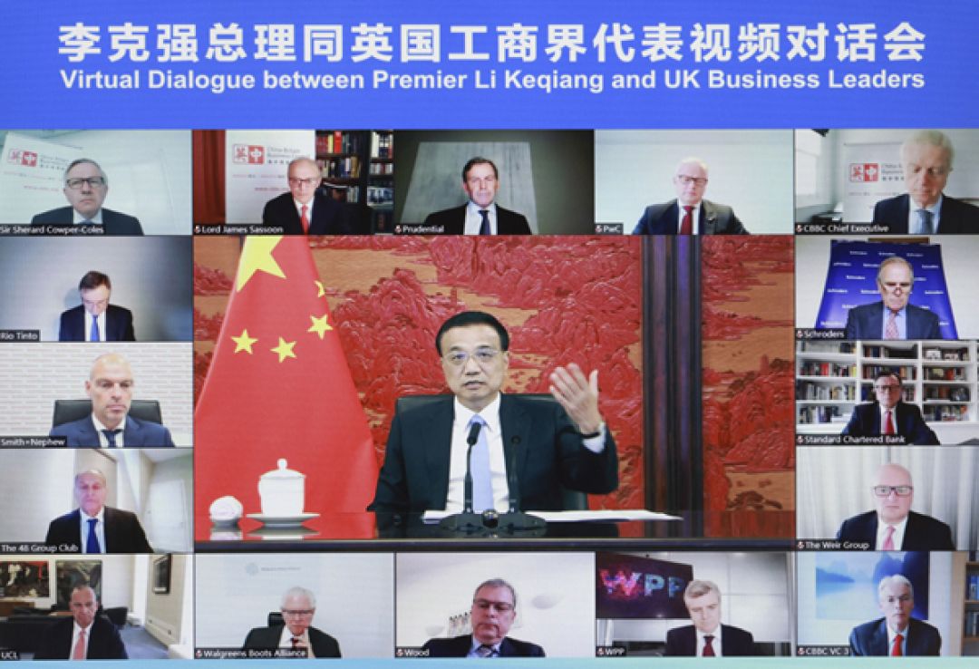 PM China Diskusi Virtual dengan Pebisnis Inggris-Image-1