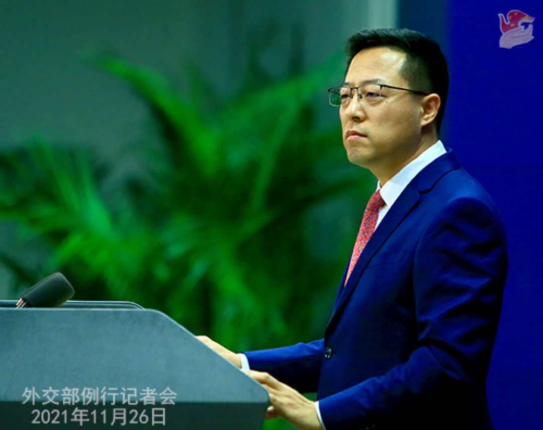 Konferensi Pers Kementrian Luar Negeri China 26 November 2021-Image-2